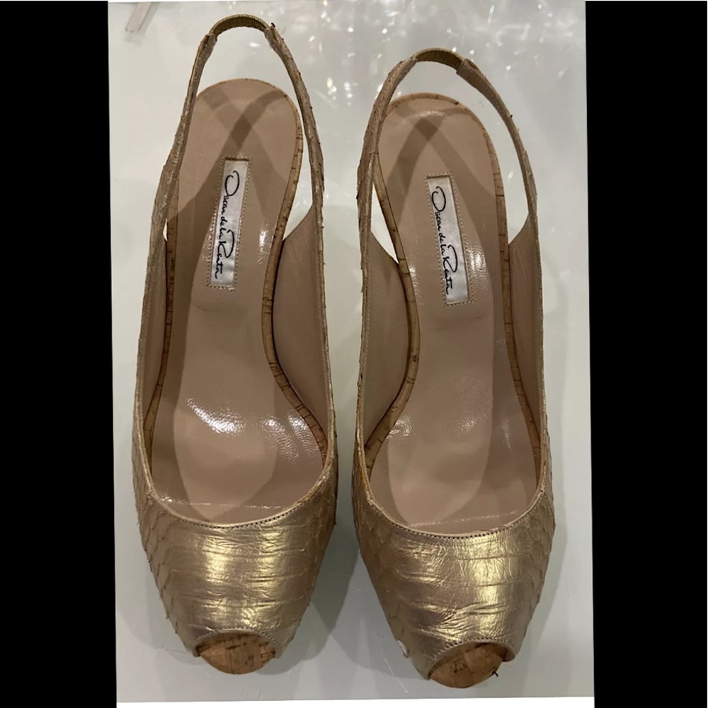 Oscar De La Renta Susy Elaphe OT Slingback, 38.5